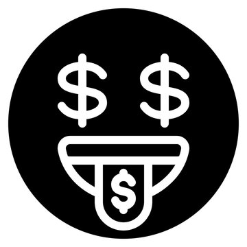 Greedy Emoji Face Icon