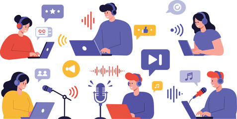 team,meeting,video modern flat vector illustration for online collaboration design vector graphic for remote work