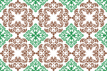 Damask seamless pattern wallpaper seamless texture vector decoration design ornament illustration floral art paper fabric ornament retro style backdrop textile
