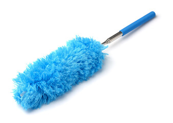 Blue dust brush with telescopic handle