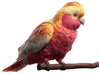 Beautiful Colorful Bird Perched on Branch with Vibrant Feathers and Expressions of Nature