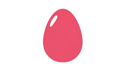 Pink Egg Shape on Transparent Background Isolated Easter Decoration