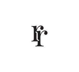 Elegant Serif Monogram Logo with Overlapping Initial Letters – Vintage and Modern Branding Design rr