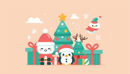 Christmas winter theme background