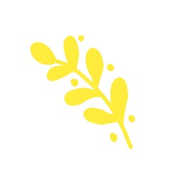 Christmas Mistletoe Silhouette クリスマスのヤドリギ（ミスルトウ）のシルエットイラスト	