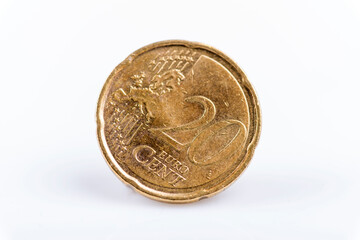 Geldm&uuml;nzen in Nahaufnahme