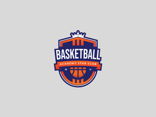 Basketball  logo design vector template 
