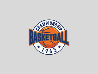 Basketball  logo design vector template 