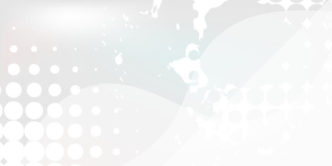 White abstract halftone background. Modern minimal circle and wave pattern design.
