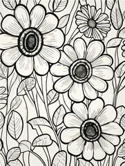 Aus der Serie: Coloring Page - vectorized - From Flowers to Graffiti, Vacation, Fun, Drinks and Animals - Package