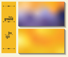 Abstract blurred backgrounds with yellow and purple gradient color palette