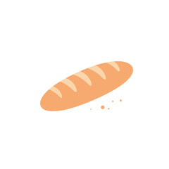Simple Flat Style Loaf Bread Illustration Icon Design Element