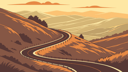 Mountain Road Scenic View.