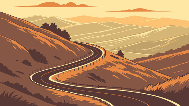 Mountain Road Scenic View.