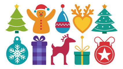 Fototapeta premium set of christmas elements