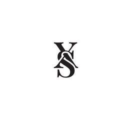 Elegant Serif Monogram Logo with Overlapping Initial Letters – Vintage and Modern Branding Design xs