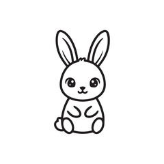 Obraz premium Cute rabbit cartoon vector illustration