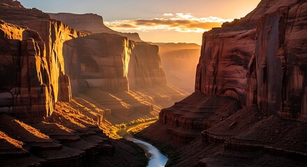 Majestic Canyon Sunset Natural Landscape and Scenic Beauty