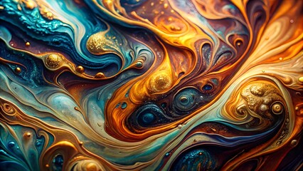 Obraz premium Vibrant abstract swirls of color flowing in cosmic dance