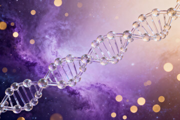 DNA molecule in cosmic space