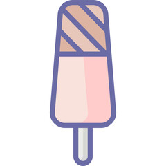 Freeze Pop Icon – Frozen Ice Pop, Summer Snack, Refreshing Frozen Treat Illustration