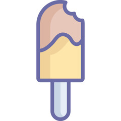 Freeze Pop Icon – Frozen Ice Pop, Summer Snack, Refreshing Frozen Treat Illustration