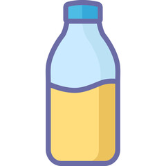 Bottle Icon – Drink Container, Beverage Packaging Symbol, Plastic or Glass Bottle Illustration