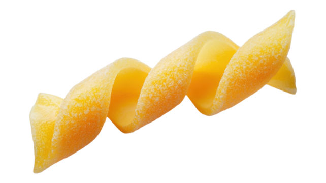 A single yellow spiral on a black background close up view on transparent background - Powered by Adobe