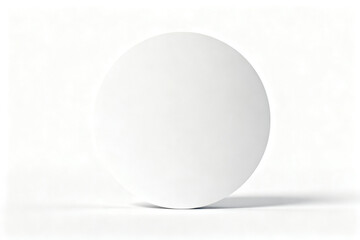 Plain white circle on neutral background