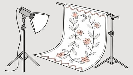 Studio Lighting Setup with Backdrop.