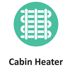 Heater core Vector icon which can easily modify or edit
