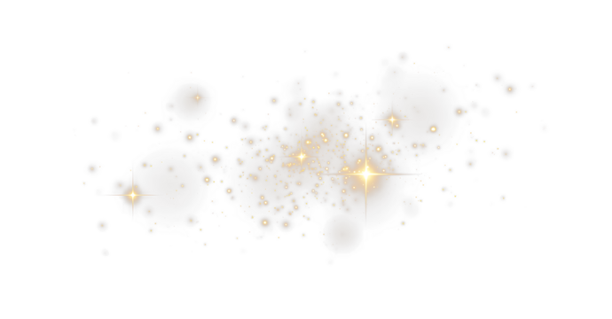 Festive PNG illustration of glowing dust particles. Perfect for overlays in transparent photo designs.