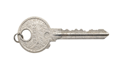 House key on white