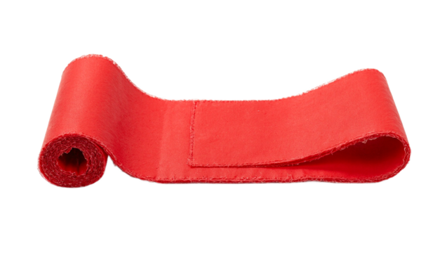 Red resistance band on white
