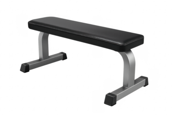 Flat weight bench for gym and fitness training