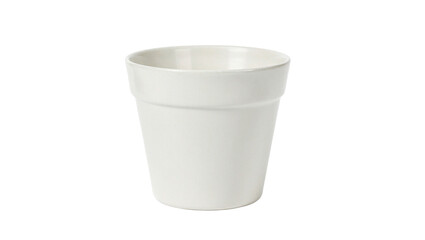 Empty white flower pot