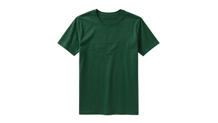 Forest green t shirt on white