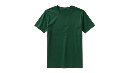Forest green t shirt on white