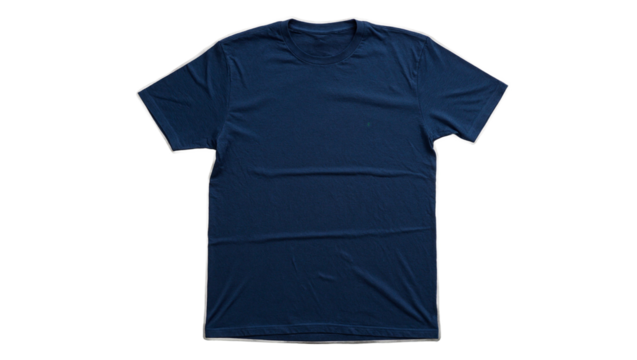 Navy blue t shirt on white