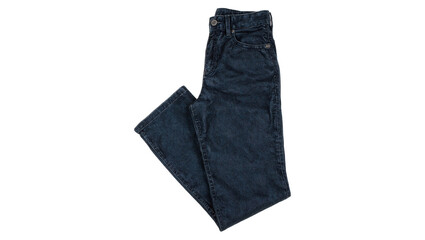 Dark corduroy pants on white