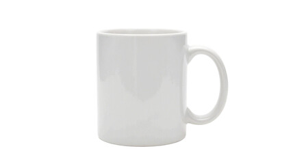 White coffee mug on white
