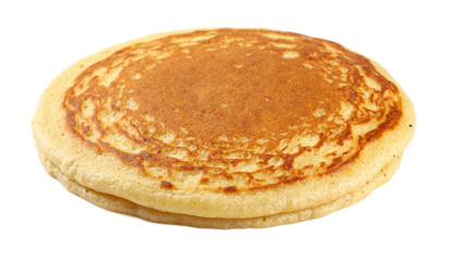 Plain pancake on white background