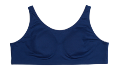 Navy blue sports bra on white