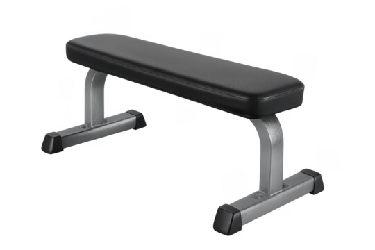 Flat utility exercise weight bench for gym fitness
