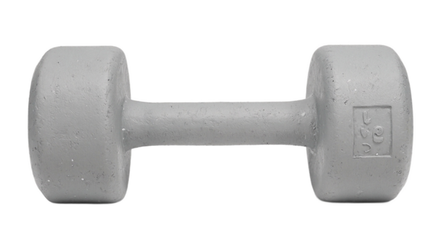 Single dumbbell on white