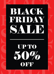 black friday sale poster flyer social media post design