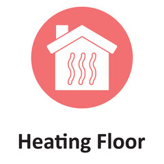 Heating floor Vector icon which can easily modify or edit