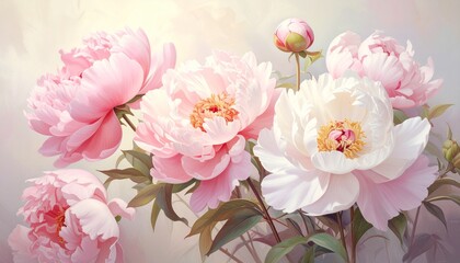 Pfingstrosen in voller Blüte