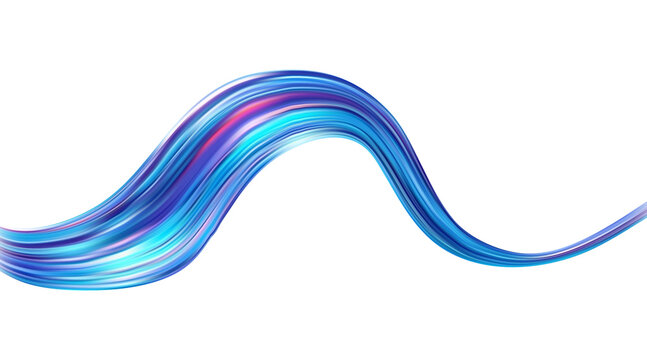 Rainbow swirl ribbon with flowing curves.