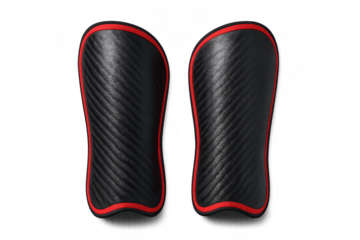 Pair of carbon fiber shin guards for football